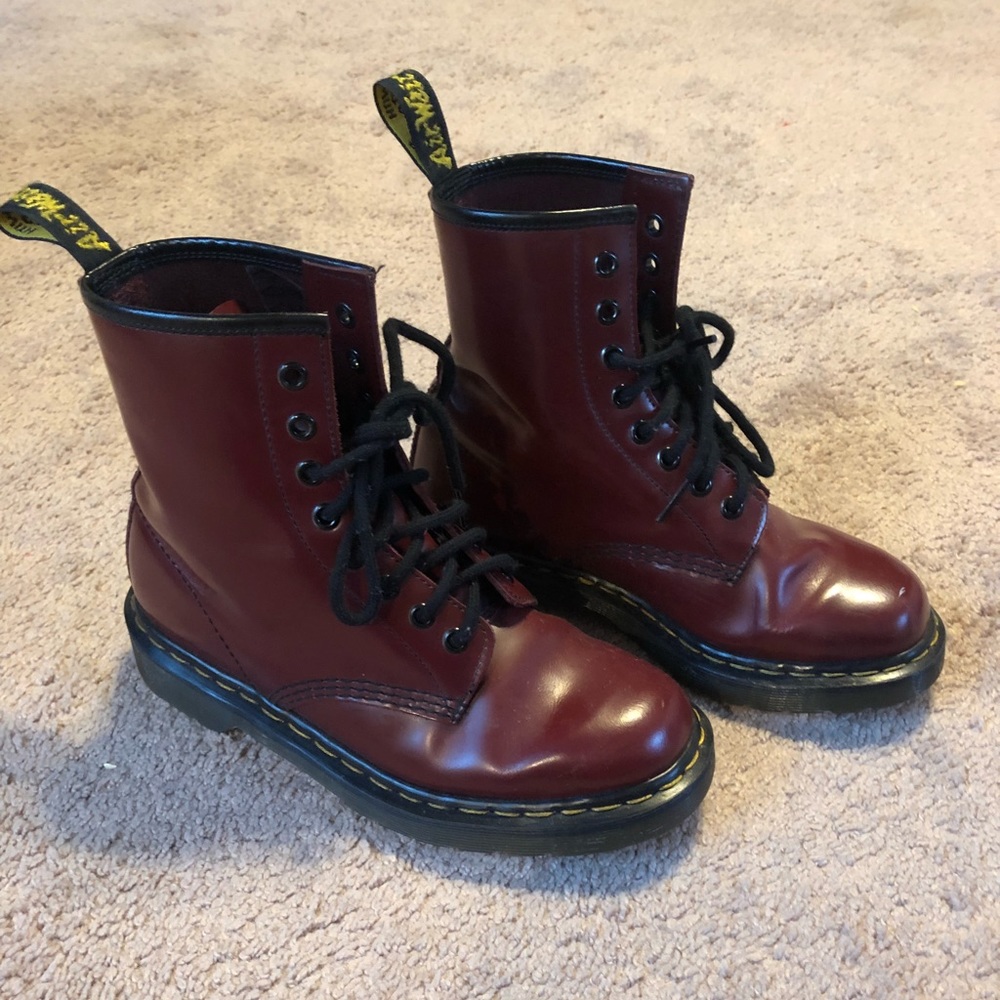 Cherry Red Dr. Marten’s Combat Boots